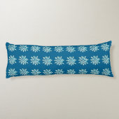 Turquoise Snowflake Body Pillow Lichaamskussen (Achterkant)