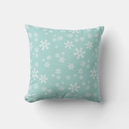 Turquoise Snowflake Kerstmis Kussen