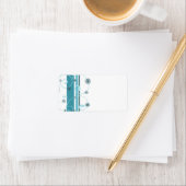 Turquoise Snowflakes kerstlabels Etiket (Insitu)