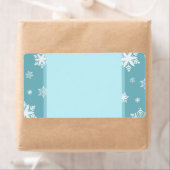 Turquoise Snowflakes kerstlabels Etiket (Insitu)