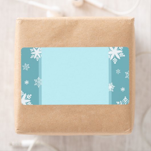 Turquoise Snowflakes kerstlabels Etiket (Insitu)