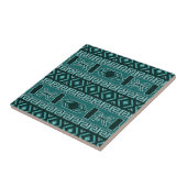 Turquoise Southwest Tribal Aztec Pattern Tegeltje (Zijkant)