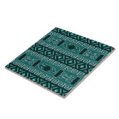 Turquoise Southwest Tribal Aztec Pattern Tegeltje (Zijkant)