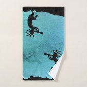 Turquoise Southwestern Kokopelli Bath Towel Set Bad Handdoek (Handdoek)