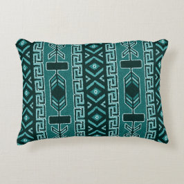 Turquoise Southwestern Tribal Aztec Pattern Decoratief Kussen