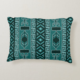 Turquoise Southwestern Tribal Aztec Pattern Decoratief Kussen