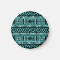 Turquoise Southwestern Tribal Aztec Pattern