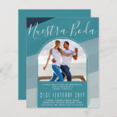 Turquoise Spaanse Bruiloft Onze Bruiloft FOTO (Voorkant / Achterkant)