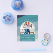 Turquoise Spaanse Bruiloft Onze Bruiloft FOTO Flyer (Enkel)
