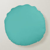 Turquoise Space Cat Round Pillow Rond Kussen (Achterkant)