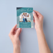 Turquoise Spain Wedding Nuestra Boda PHOTO Flyer (Hand)