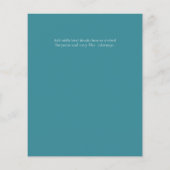 Turquoise Spain Wedding Nuestra Boda PHOTO Flyer (Achterkant)