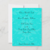Turquoise Sparen het Initiaal van de Weddenschap v Save The Date (Achterkant)