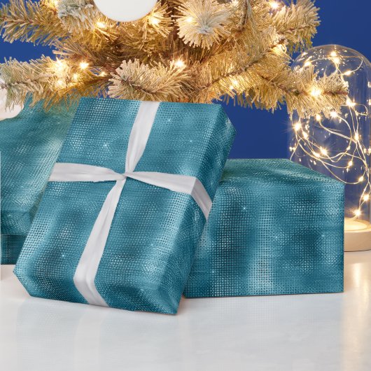 Turquoise Sparkle Cadeaupapier (Feestdagen)