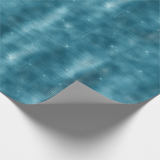 Turquoise Sparkle Cadeaupapier (Hoek)