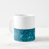 Turquoise Sparkle Koffiemok (Voorkant links)