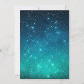 Turquoise Sparkle Onder de Sterren 18e Verjaardag Kaart (Achterkant)
