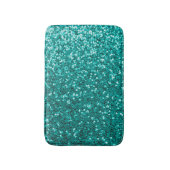 Turquoise Sparkles: Bright Close-up Foundation Badmat (Voorkant Verticaal)