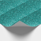 Turquoise Sparkles: Bright Close-up Foundation Cadeaupapier (Hoek)