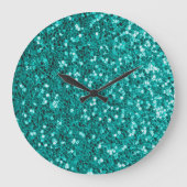 Turquoise Sparkles: Bright Close-up Foundation Grote Klok (Voorkant)