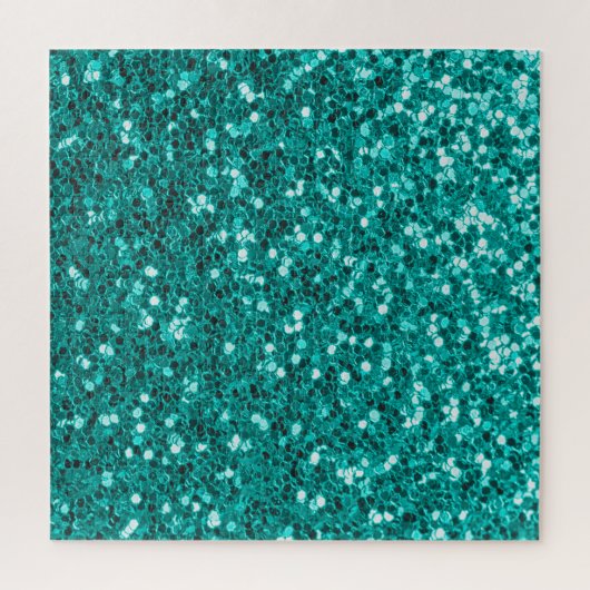 Turquoise Sparkles: Bright Close-up Foundation Legpuzzel (Verticaal)