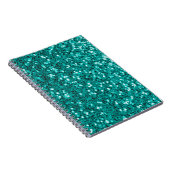 Turquoise Sparkles: Bright Close-up Foundation Notitieboek (Rechterzijde)
