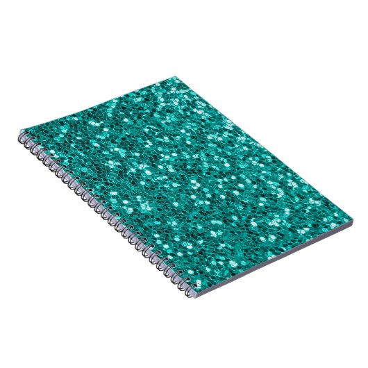 Turquoise Sparkles: Bright Close-up Foundation Notitieboek (Rechterzijde)
