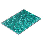 Turquoise Sparkles: Bright Close-up Foundation Notitieboek (Linkerzijde)