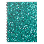 Turquoise Sparkles: Bright Close-up Foundation Notitieboek (Voorkant)