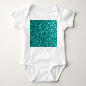 Turquoise Sparkles: Bright Close-up Foundation Romper (Voorkant)