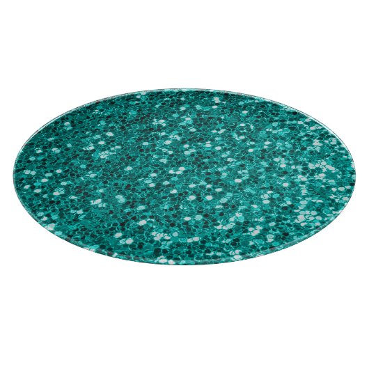 Turquoise Sparkles: Bright Close-up Foundation Snijplank (Hoek)