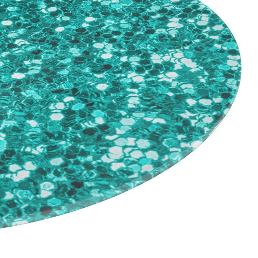 Turquoise Sparkles: Bright Close-up Foundation Snijplank (Hoek)