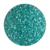 Turquoise Sparkles: Bright Close-up Foundation Snijplank (Voorkant)
