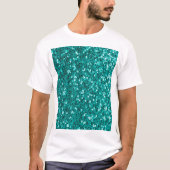 Turquoise Sparkles: Bright Close-up Foundation T-shirt (Voorkant)