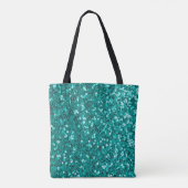 Turquoise Sparkles: Bright Close-up Foundation Tote Bag (Achterkant)