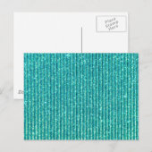 Turquoise Sparkles Style Elegant Print Briefkaart (Voorkant / Achterkant)