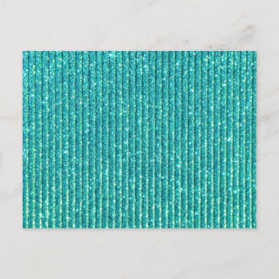 Turquoise Sparkles Style Elegant Print Briefkaart