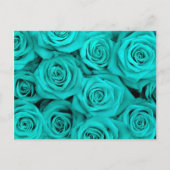 Turquoise Spectaculaire Rozen Briefkaart (Voorkant)