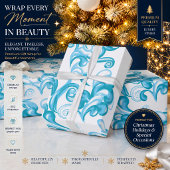 Turquoise Spiraal Inpakpapier