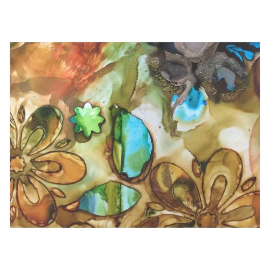 Turquoise Splash Table Cloth Tafelkleed (Voorkant (Horizontaal))