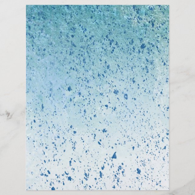 Turquoise Splatter Scrapbooking Craft Paper (Voorkant)