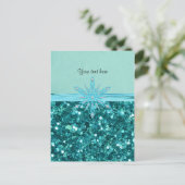 Turquoise Splendor sjabloon ontwerp Briefkaart (Staand voorkant)