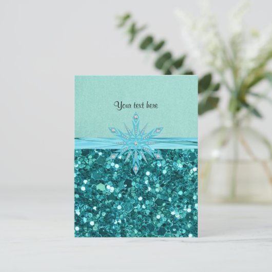 Turquoise Splendor sjabloon ontwerp Briefkaart
