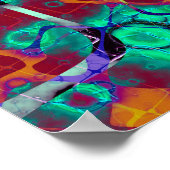 Turquoise Splodge Pattern Poster (Hoek)