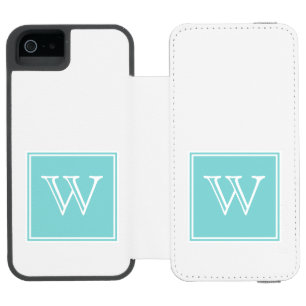 Turquoise Square Monogram