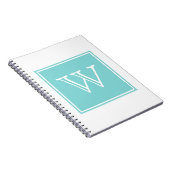 Turquoise Square Monogram Notitieboek (Rechterzijde)