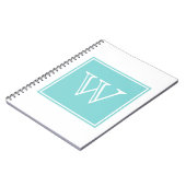 Turquoise Square Monogram Notitieboek (Linkerzijde)