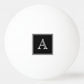 Turquoise Square Monogram Ping Pong Ball (Achterkant)