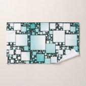 Turquoise Squared Bath Towels Bad Handdoek (Handdoek)