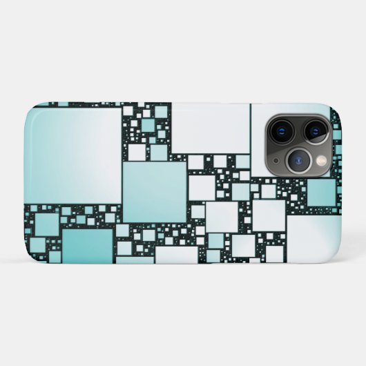 Turquoise Squared iPhone / iPad Case (Achterkant (horizontaal))